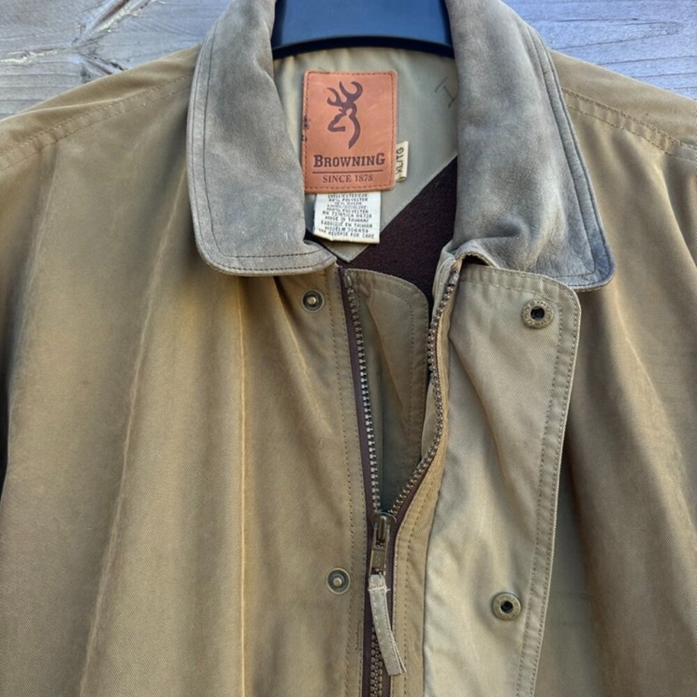 Vintage Browning Hunting Outdoor Canvas Lined Jacket - XL - Picture 10 of 10